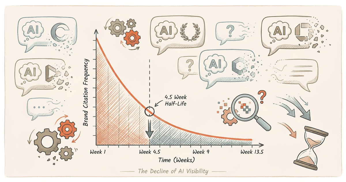 AI Citation Decay: Why Your AI Visibility Drops Every 4.5 Weeks