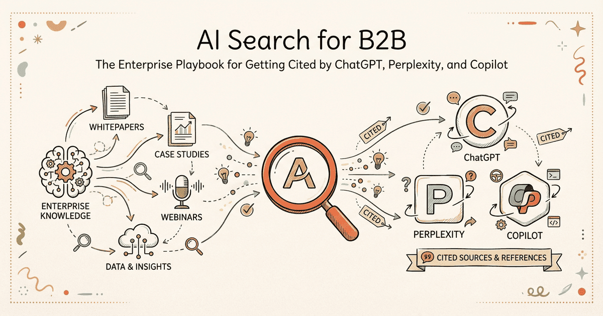 AI Search for B2B: The Enterprise Playbook for Getting Cited by ChatGPT, Perplexity, and Copilot