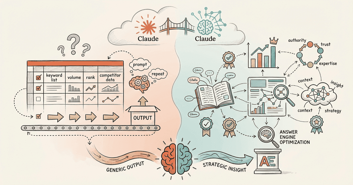 Claude for SEO vs AEO: Why the Same Tool Produces Opposite Results
