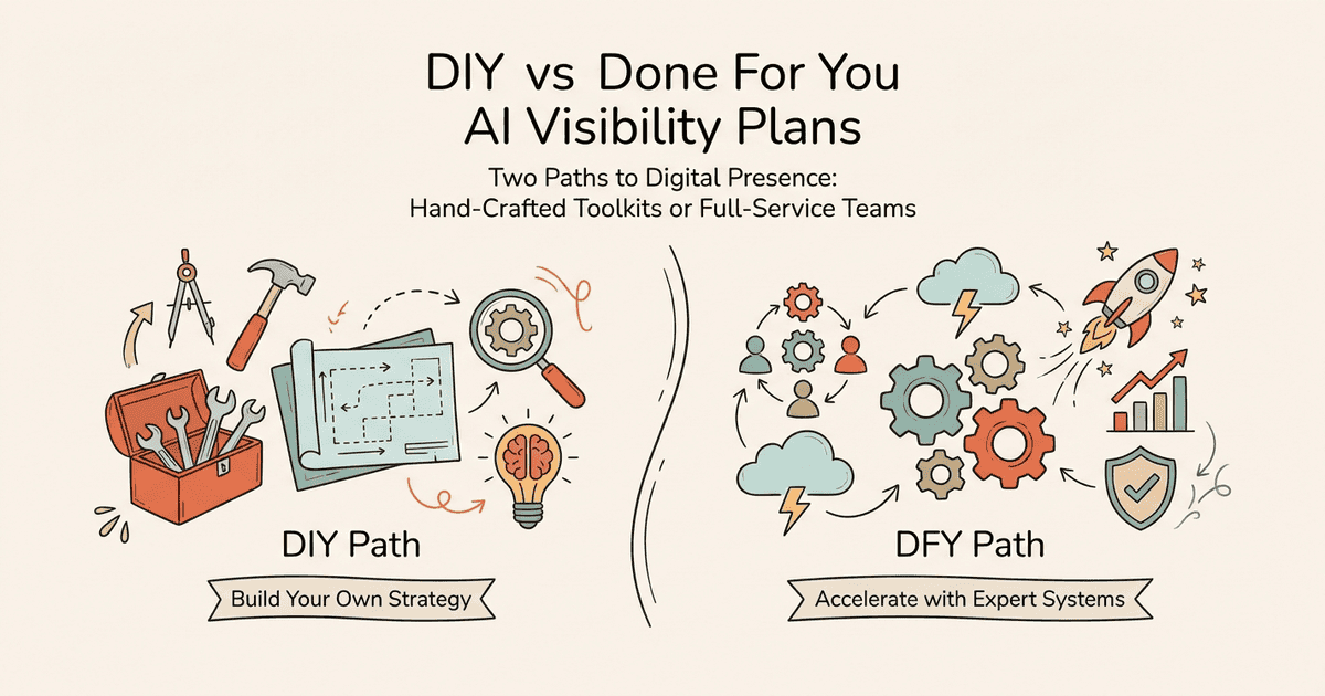 DIY vs Done For You AI Visibility — 4 Key Differences Compared