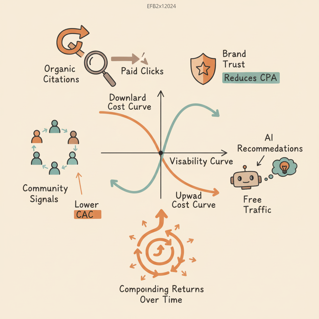 How AI search visibility reduce ad spend — 5 cost-reduction mechanisms from organic AI citations