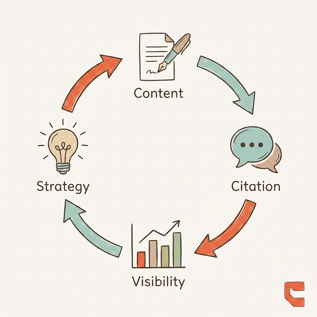 Cintra AI marketing agents AI visibility feedback loop from content to citation data