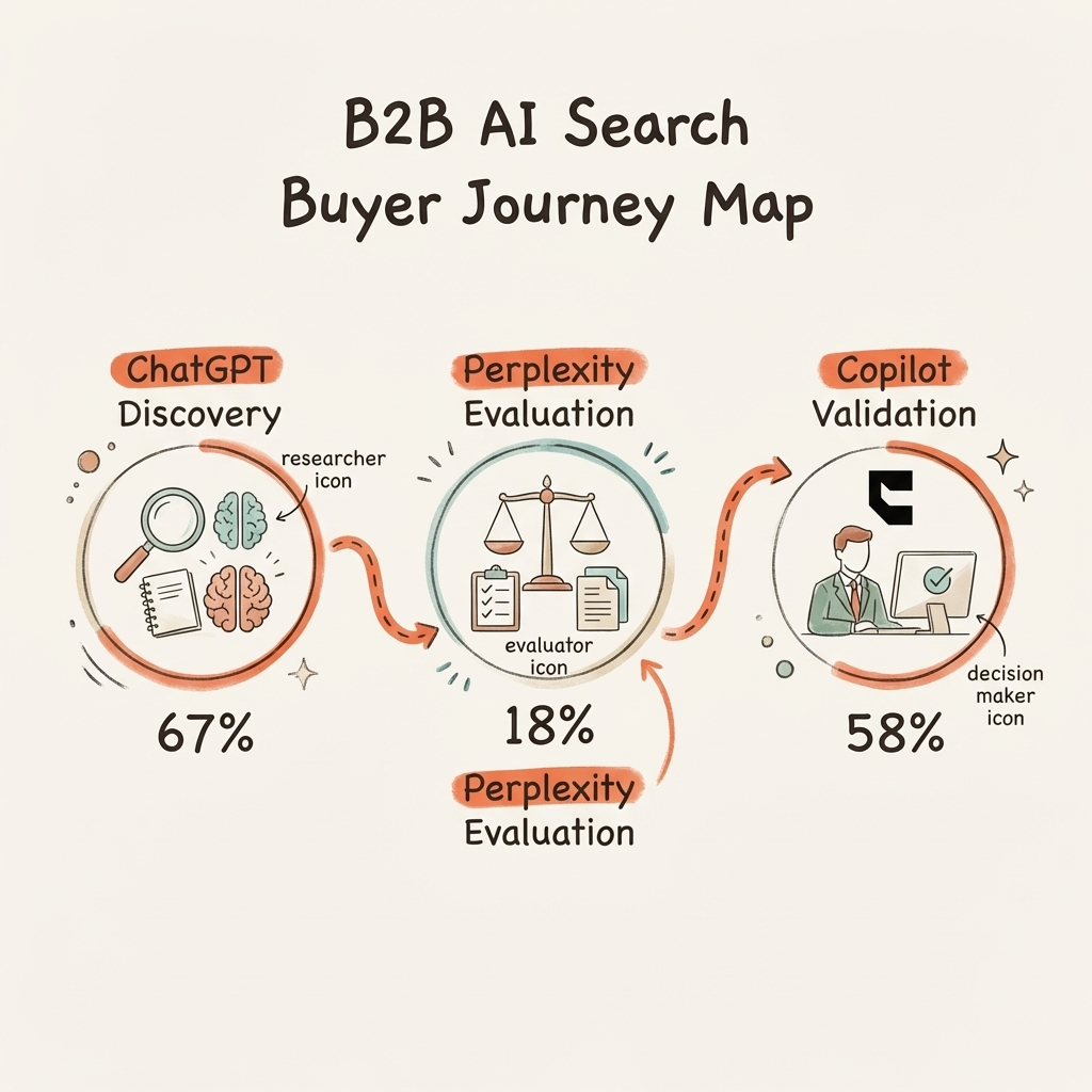 Cintra AI search for B2B buyer journey across ChatGPT Perplexity and Copilot platforms