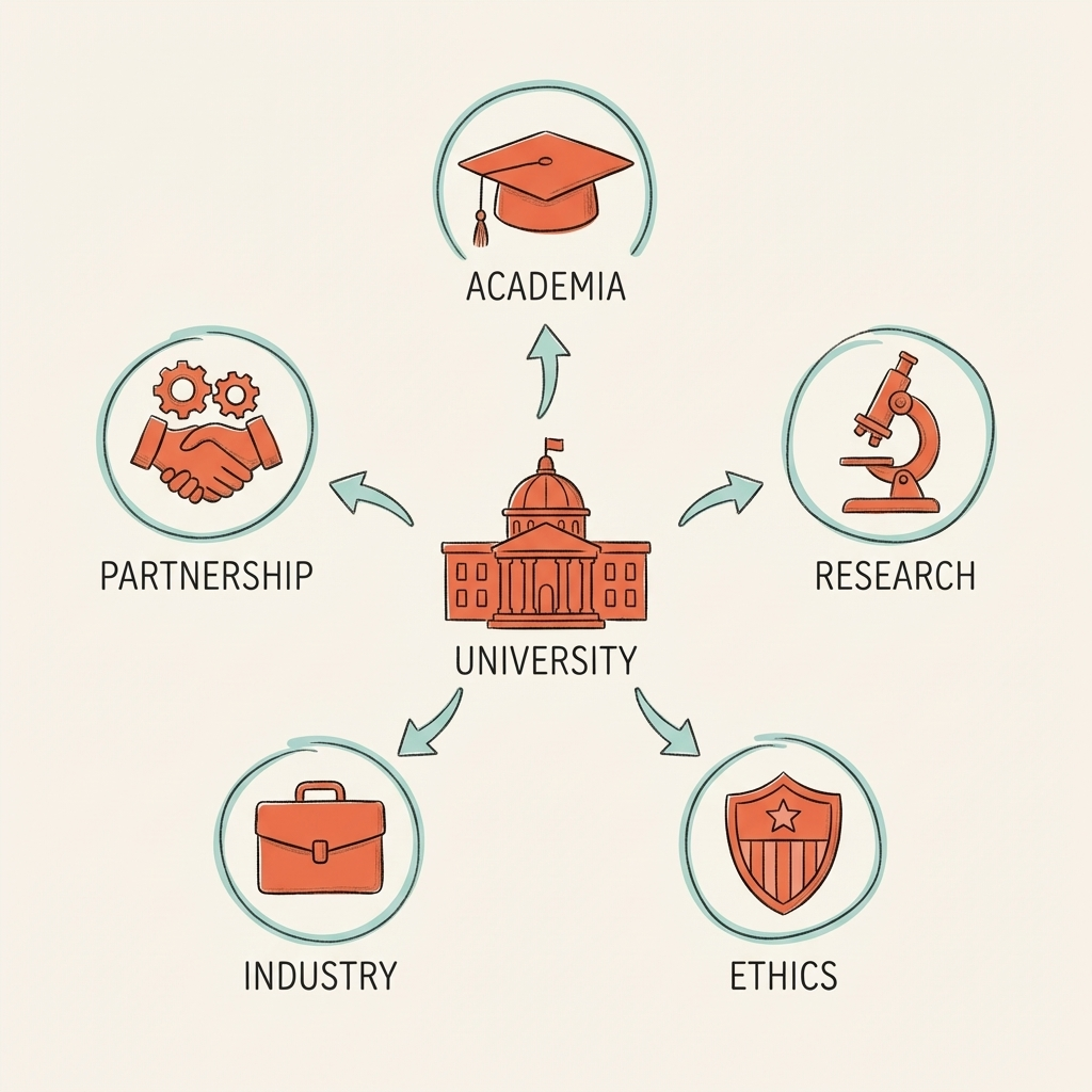 AI visibility for education five-surface framework showing enrollment research reputation recruitment and alumni discovery surfaces