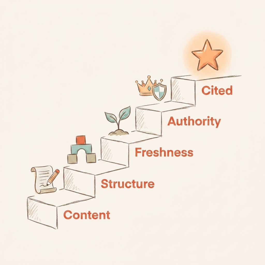 Cintra 5-step ChatGPT Deep Research optimization framework from analyst content to Sites-list worthy