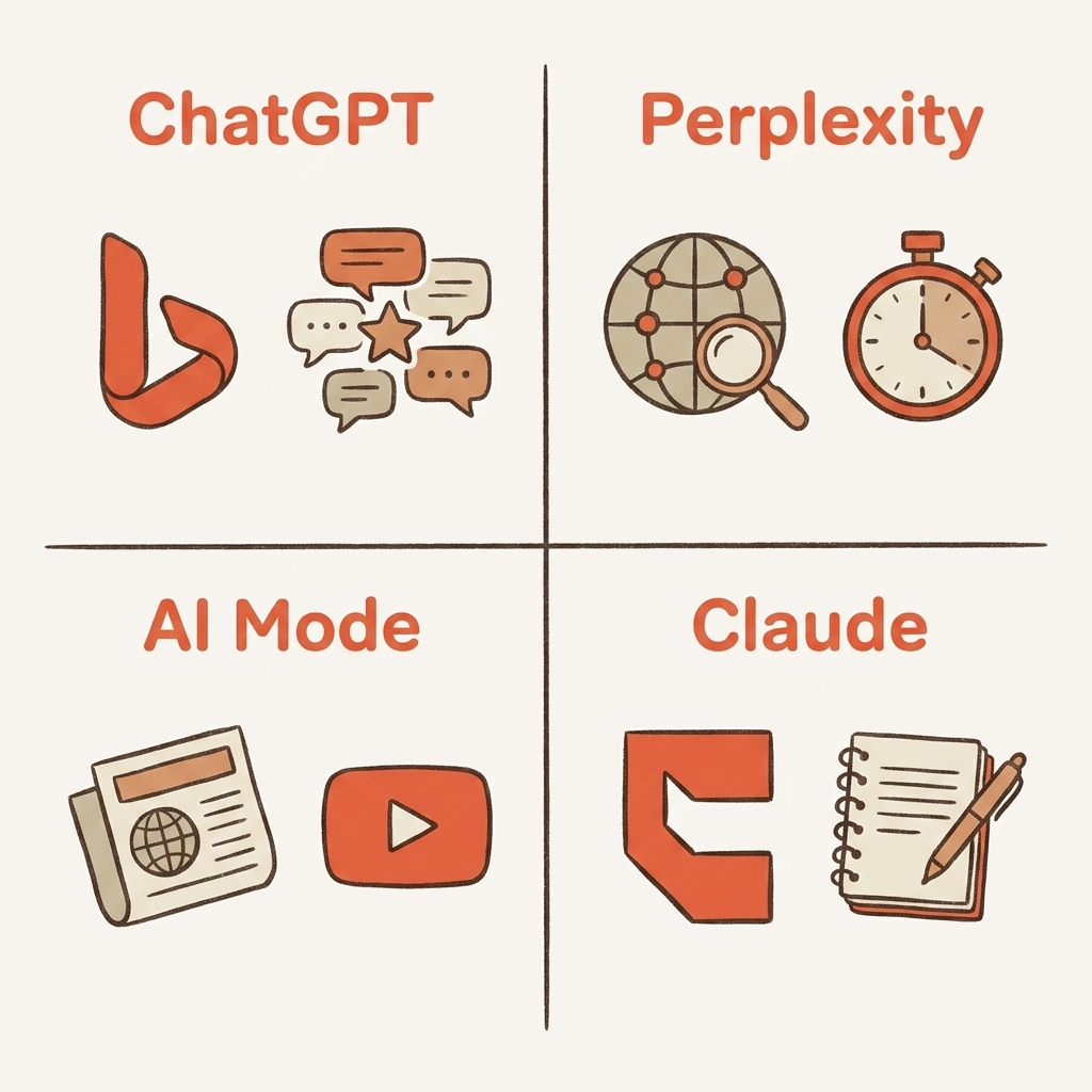 Digital PR for AI visibility platform comparison: ChatGPT, Perplexity, AI Mode, Claude tactics
