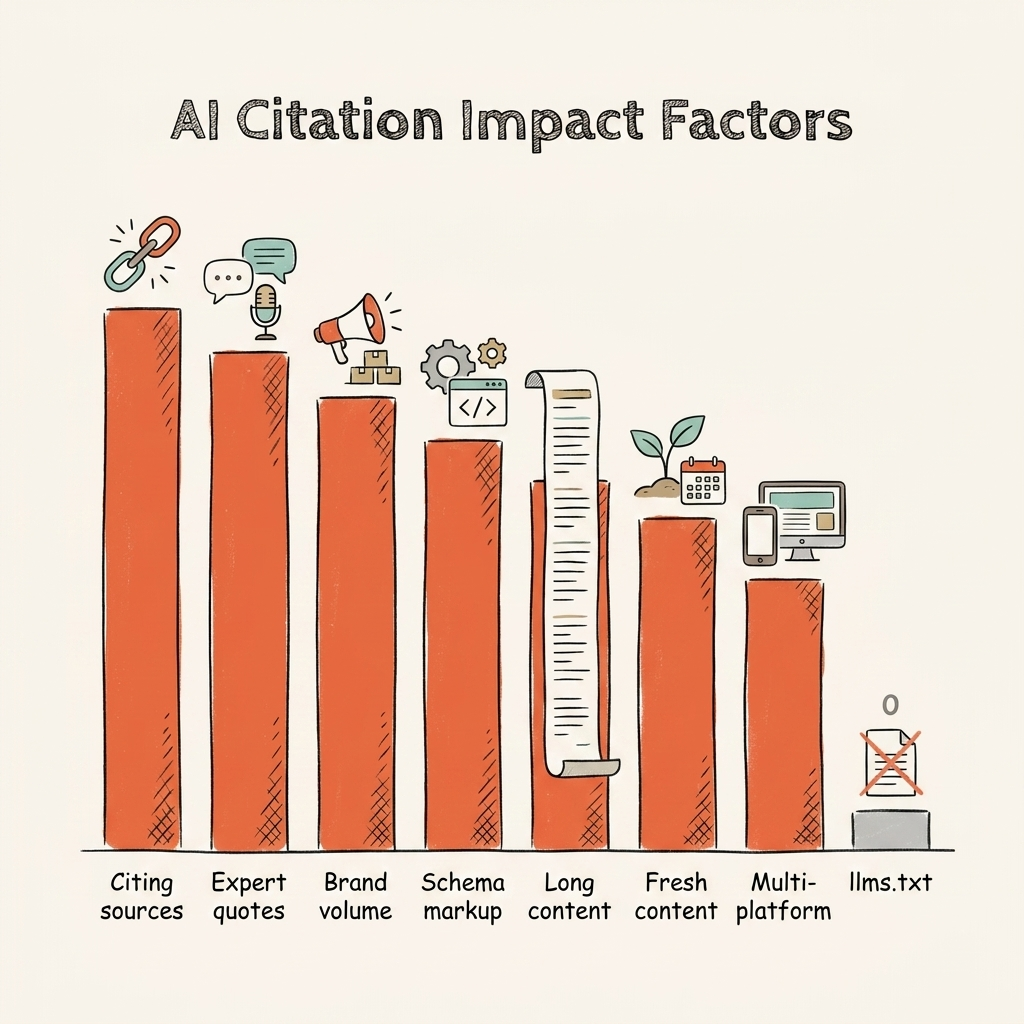 What makes llms.txt work: Citation signals comparison