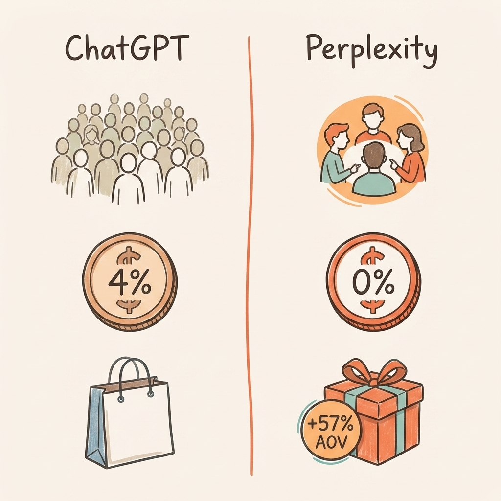 Cintra Perplexity shopping vs ChatGPT shopping platform comparison chart